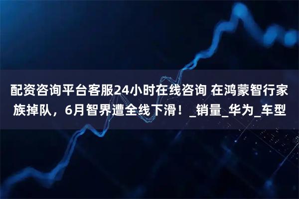 配资咨询平台客服24小时在线咨询 在鸿蒙智行家族掉队，6月智界遭全线下滑！_销量_华为_车型